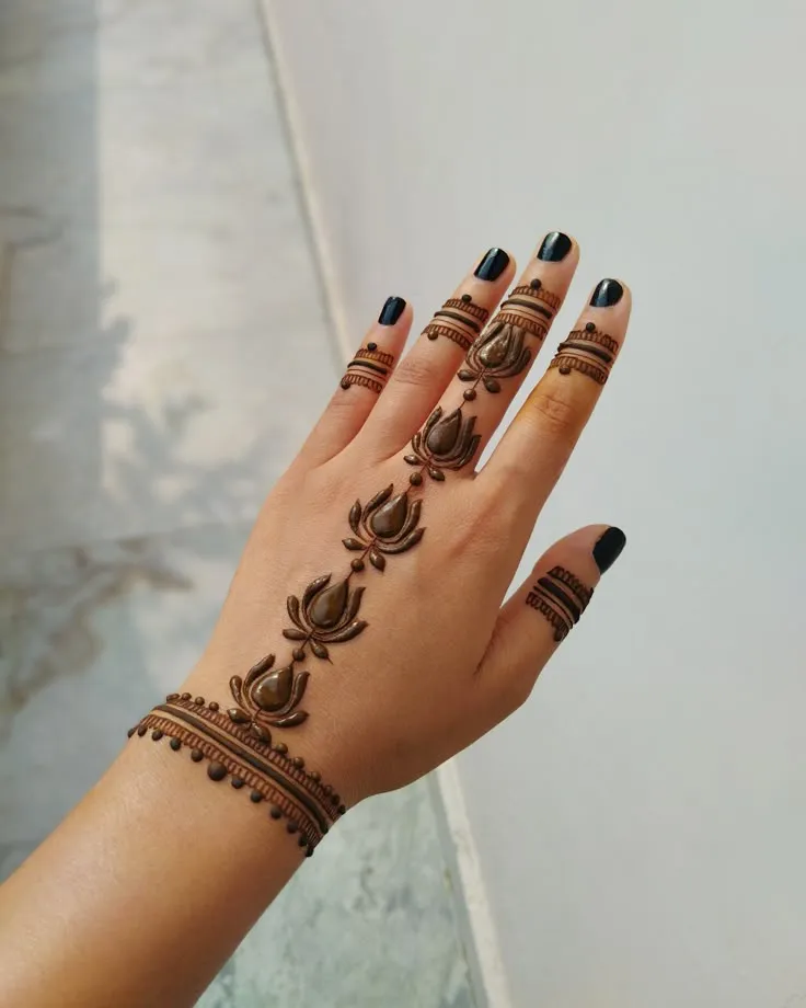 floral bel mehndi