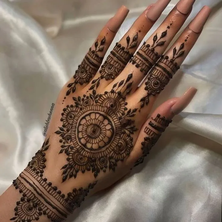 full hand henna design