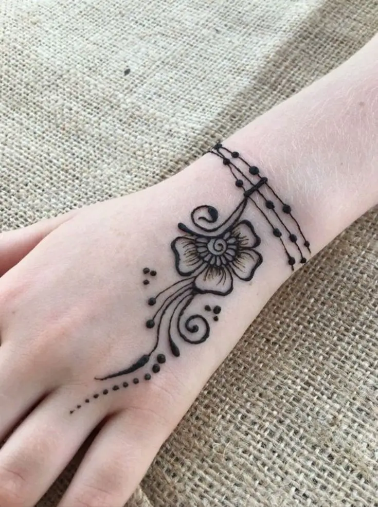 how to draw bracelet mehndi design