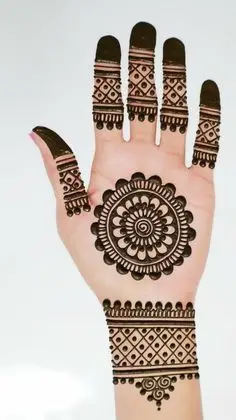 mehndi design circle simple
