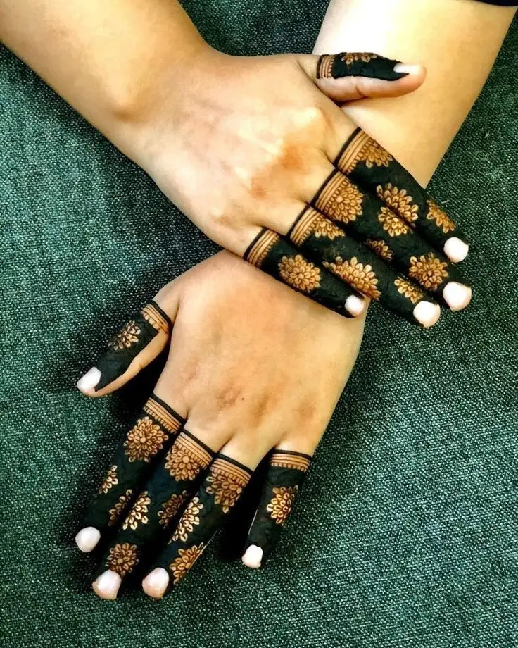 mehndi finger caps