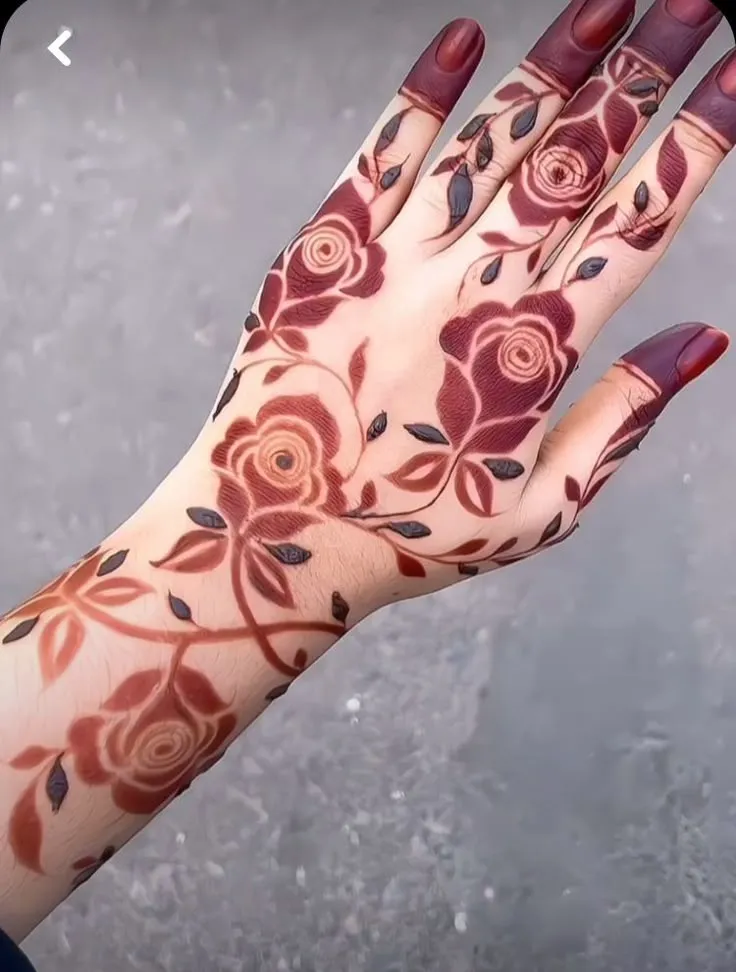 minimal mehndi for back hand