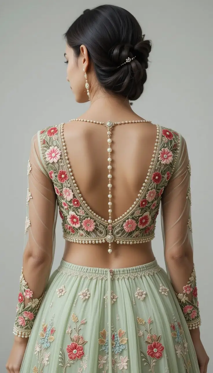 net back blouse design