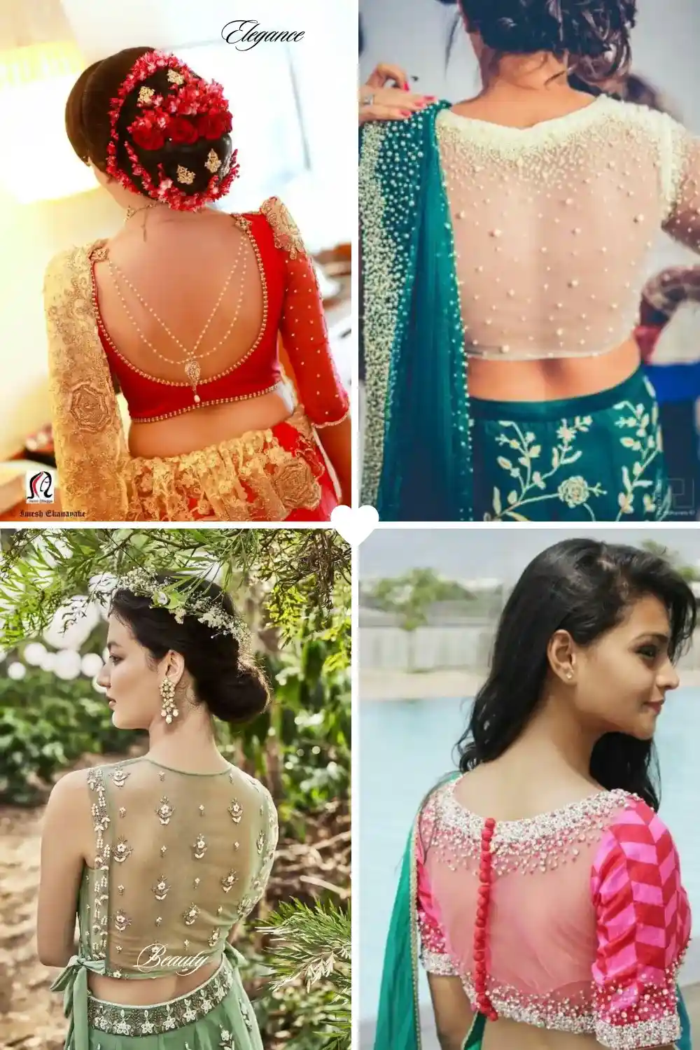 net blouse design back side