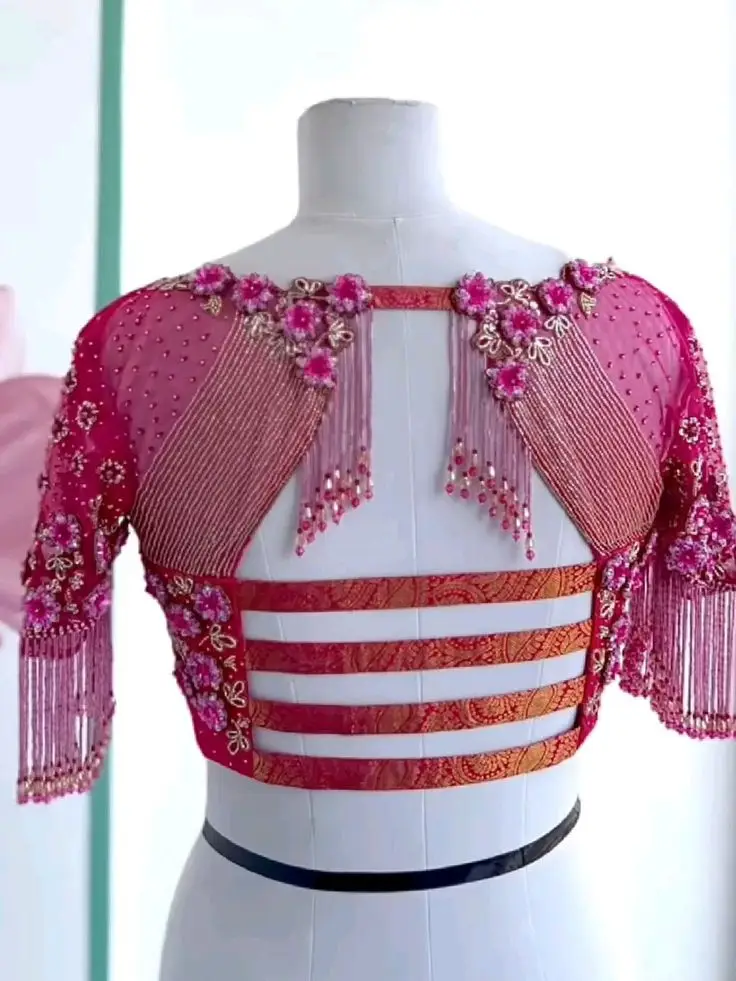 net blouse neck designs