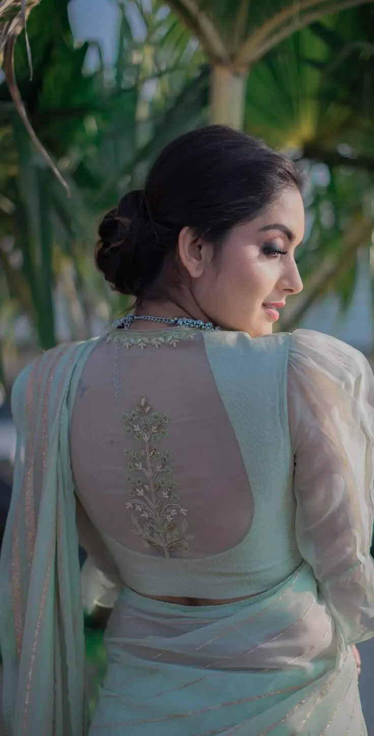 net work blouse back design