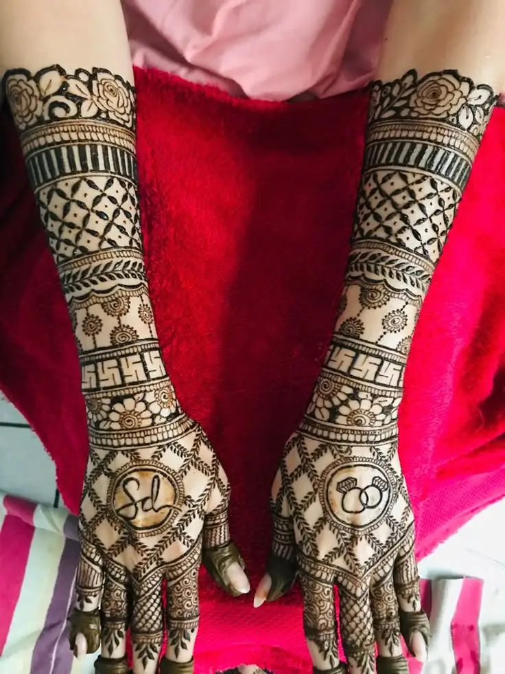ring ceremony design mehndi