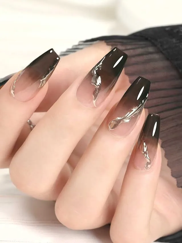 simple black nail designs