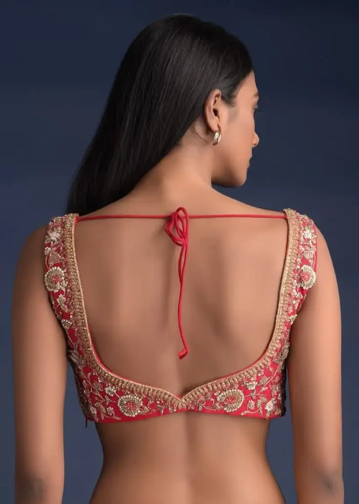 sleeveless blouse front and back design