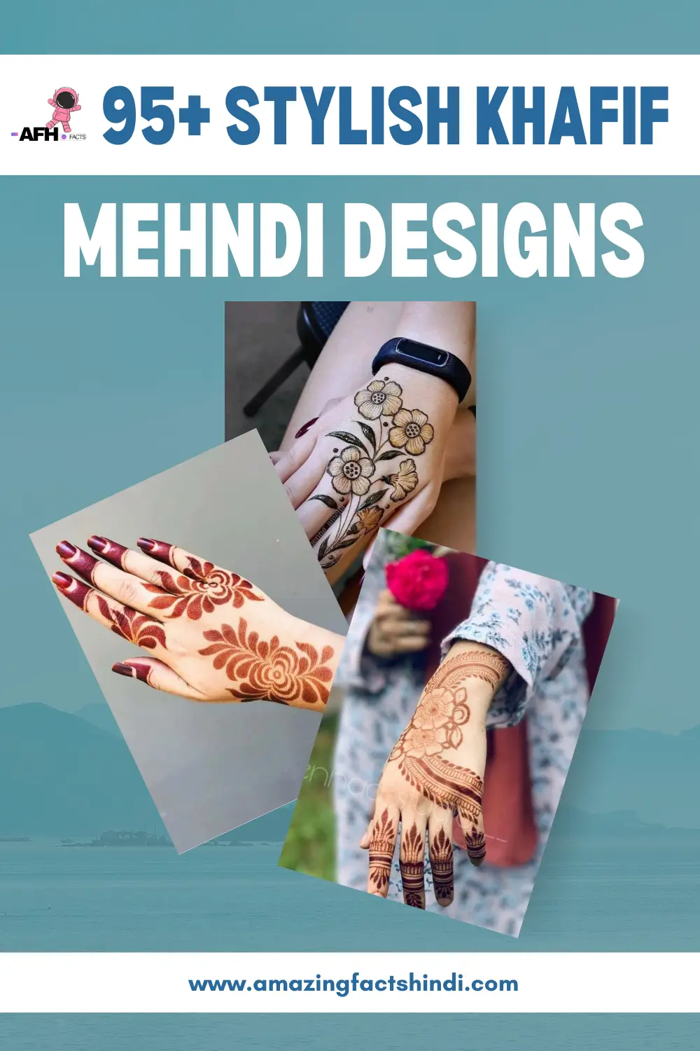 stylish khafif mehndi designs