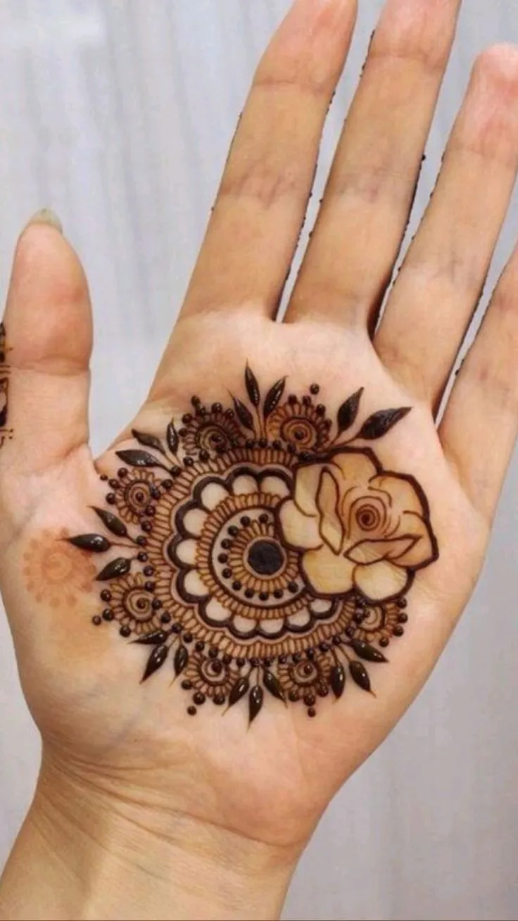 Arabic rose mehndi design