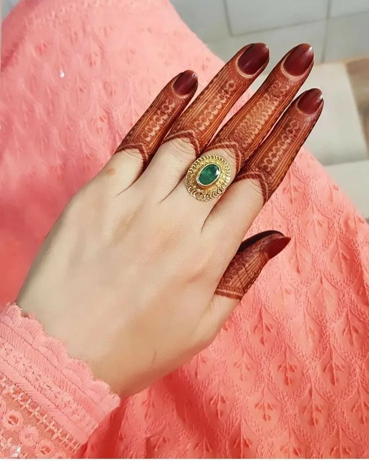 Bridal finger mehndi simple