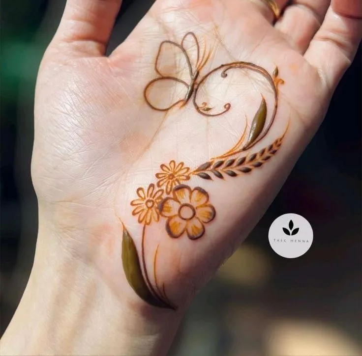 Bridal front hand mehndi designs modern