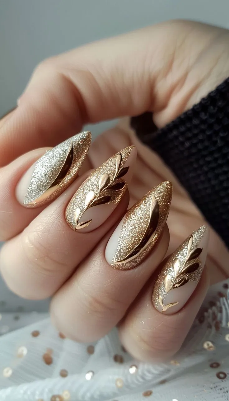 Bridal party nail inspiration blush pink with single gem