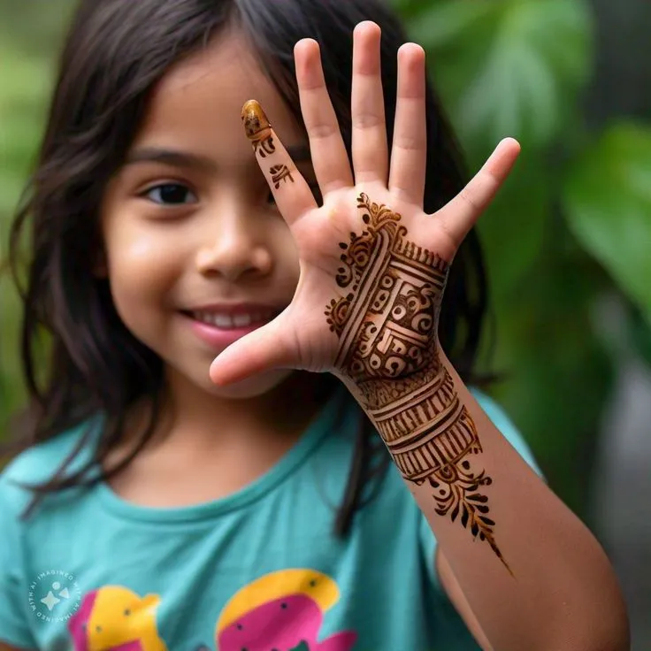 Celebration mehndi for small hands