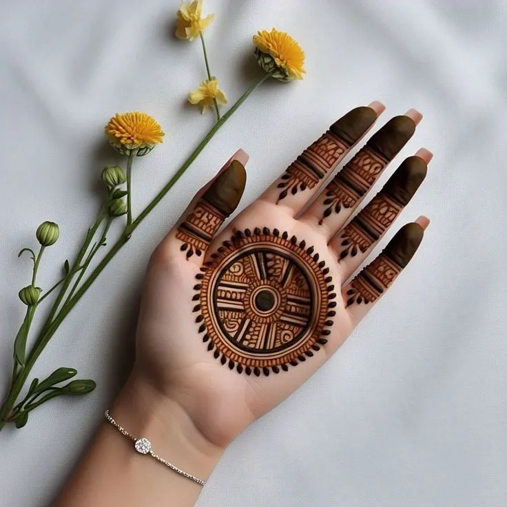 Celebrity inspired front hand mehndi