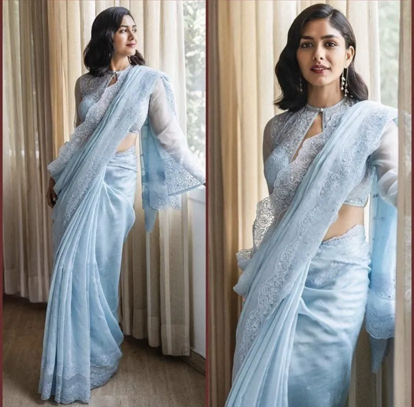 Contemporary blouse designs for silk sarees