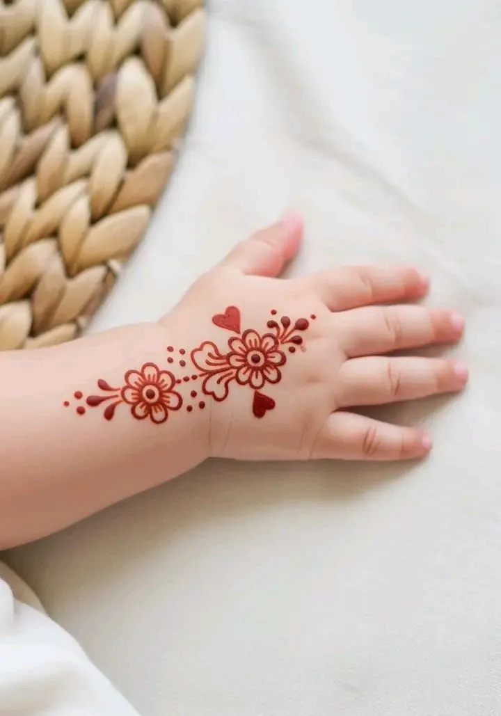 Cute mehndi design for children