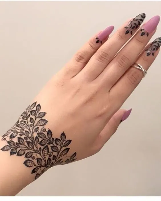 Easy finger mehndi for beginners