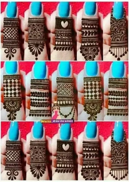 Easy finger mehndi