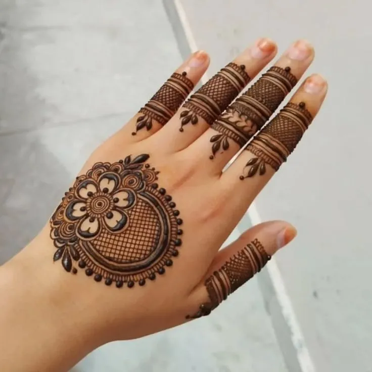 Eid rose mehndi design