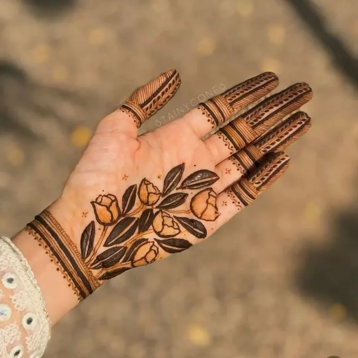 Eid special royal front hand henna design