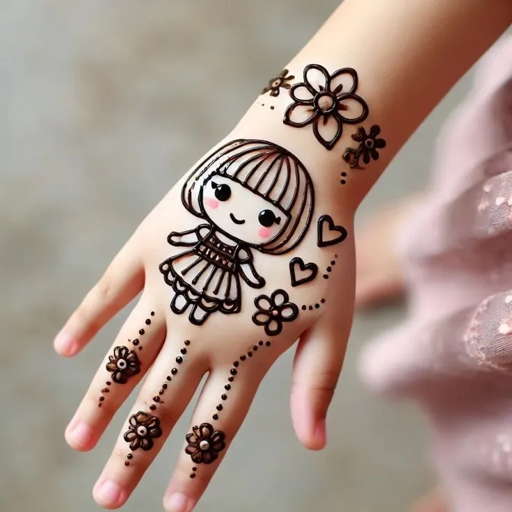Festival henna art for children
