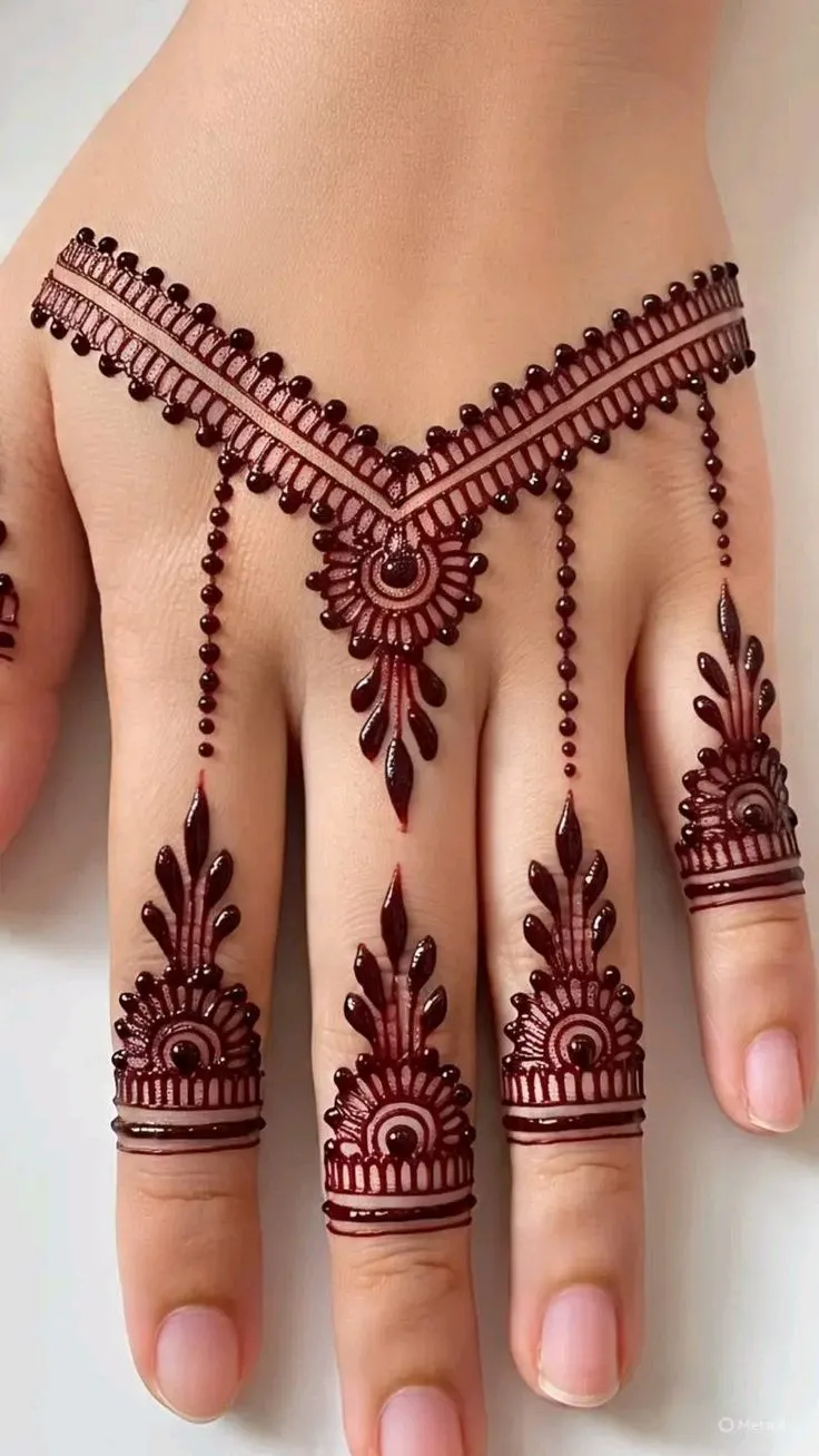 Full hand royal back mehndi design