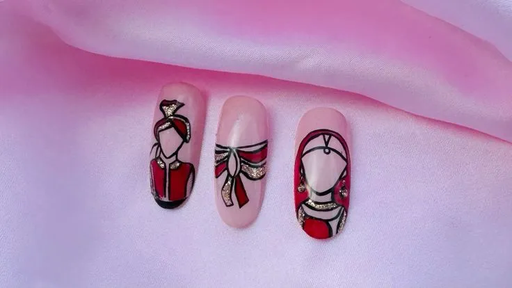 Gel bridal nail art designs long lasting wedding manicure