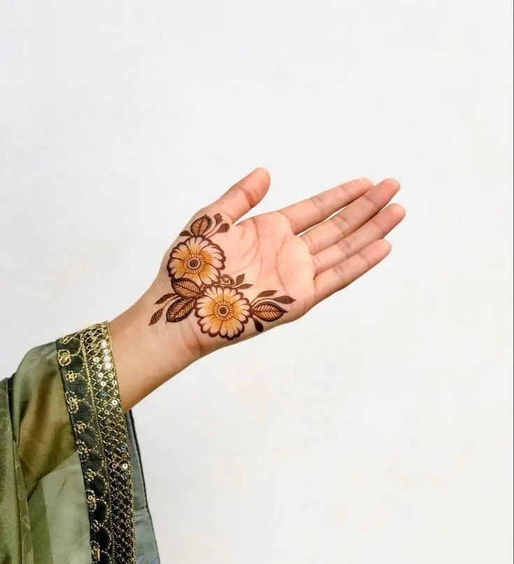 Instagram rose mehndi designs