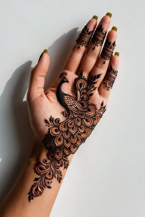 Latest front hand mehndi designs