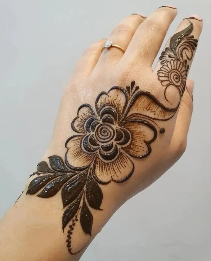 Modern Rose Mehndi Designs for Brides & Festivals
