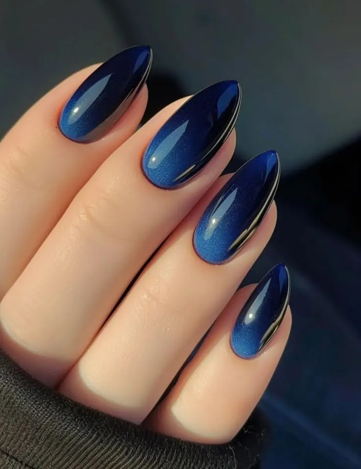 Ombre blue nails