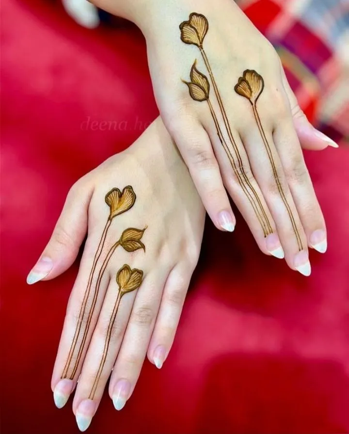 Party wear finger mehndi