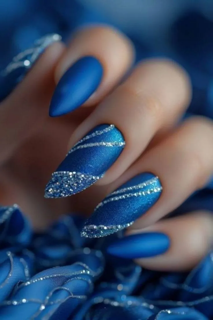 Pastel blue nails
