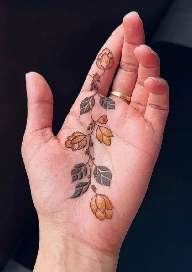 Pinterest rose henna ideas