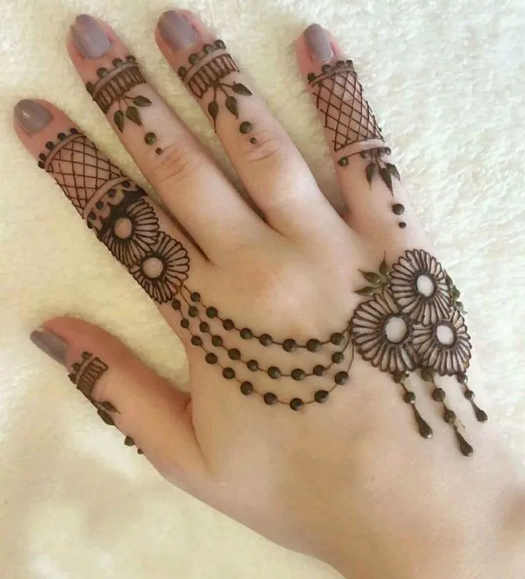 Simple finger mehndi