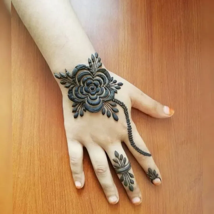 Simple henna tattoo for children