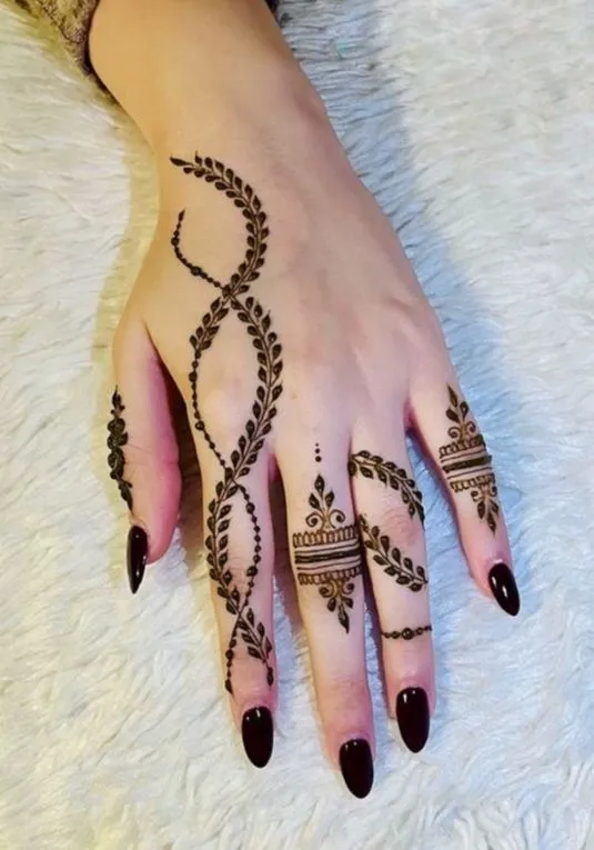 Step by step finger mehndi