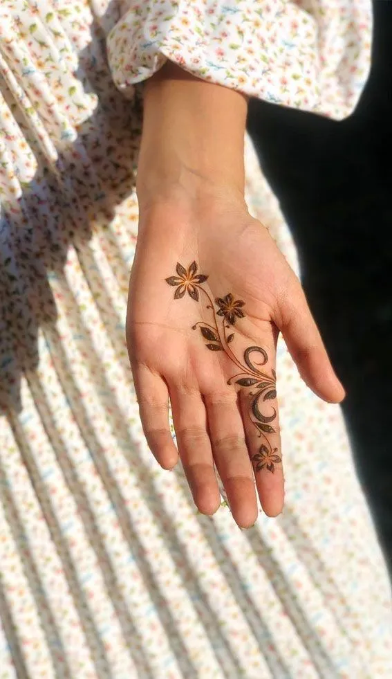Stunning Modern Rose Mehndi Designs