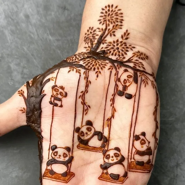 Wedding mehndi for little girls
