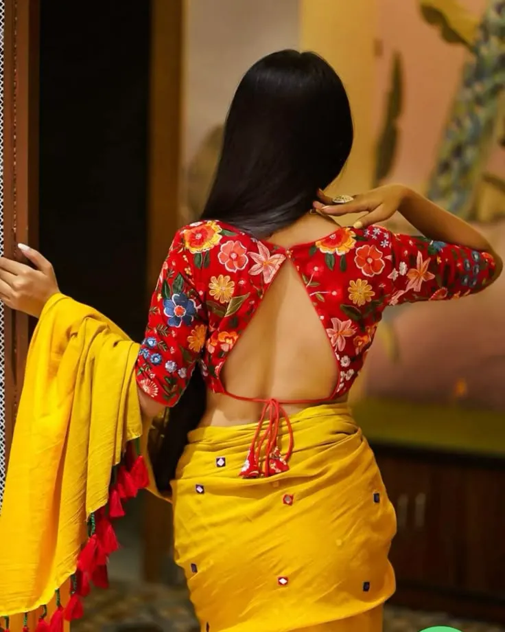 back design for sleeveless blouse