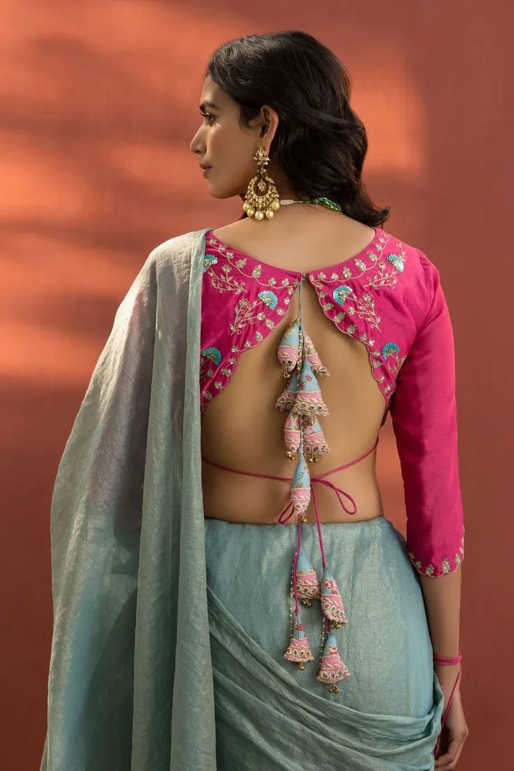 blouse back design sleeveless