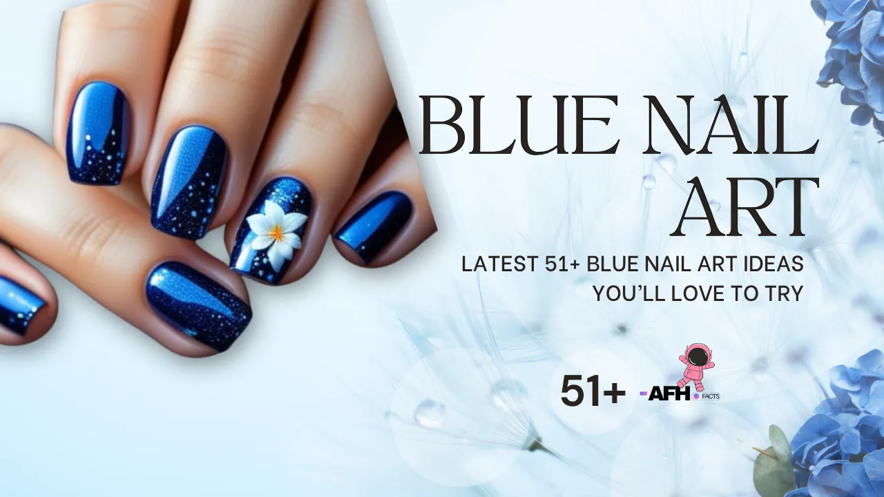 blue nail arts