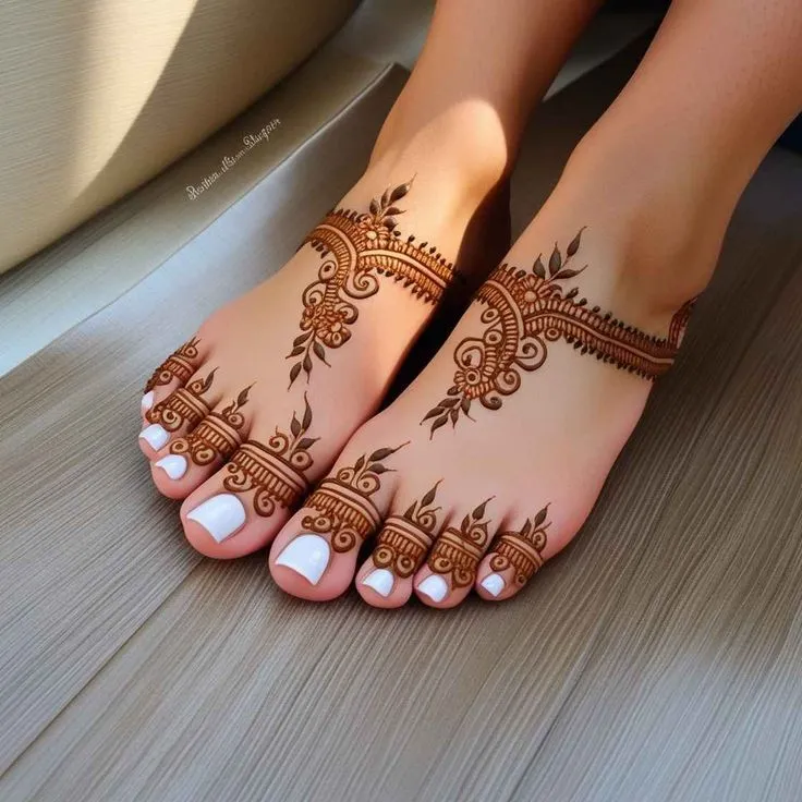 bridal calf mehndi designs