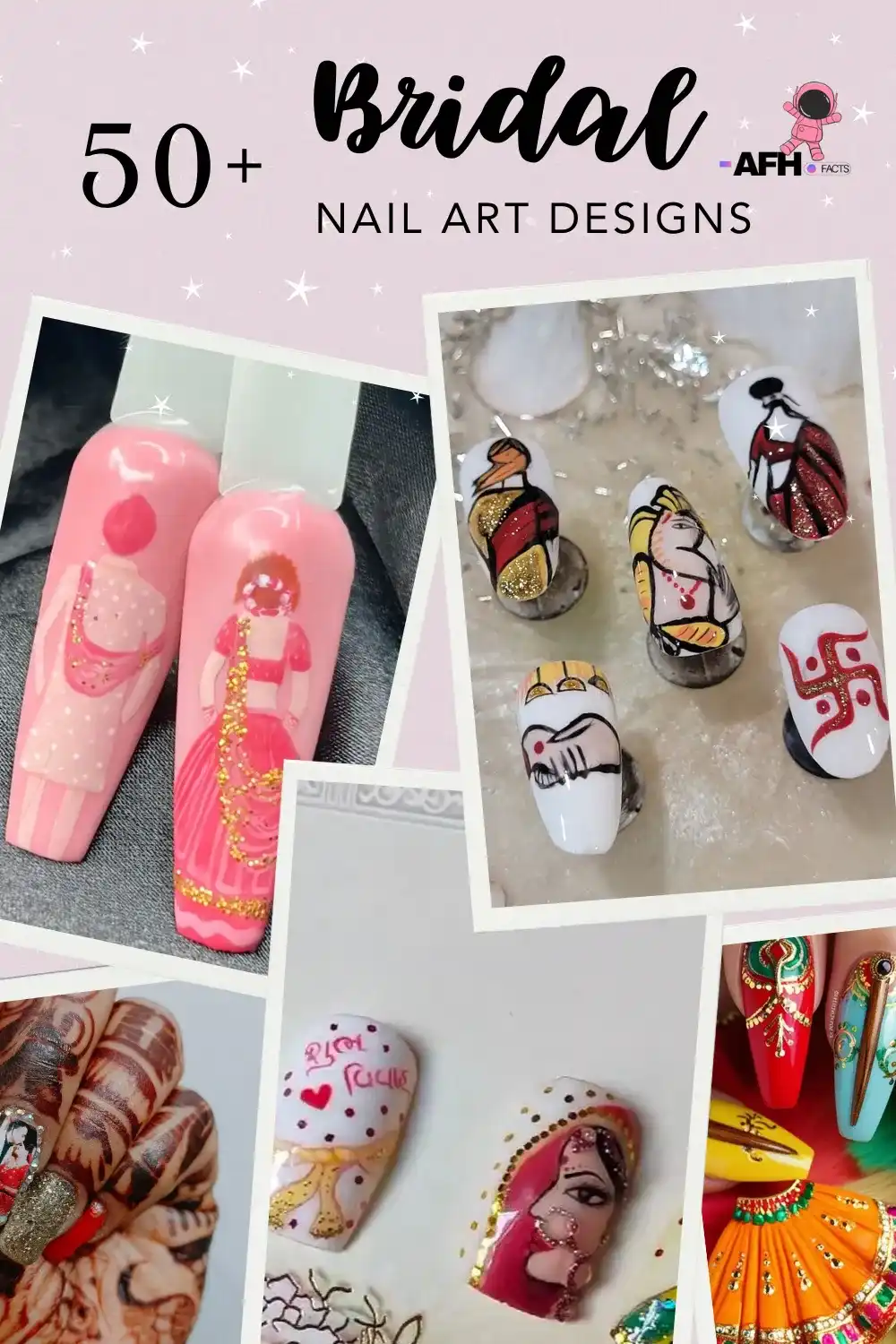 bridal nail art design