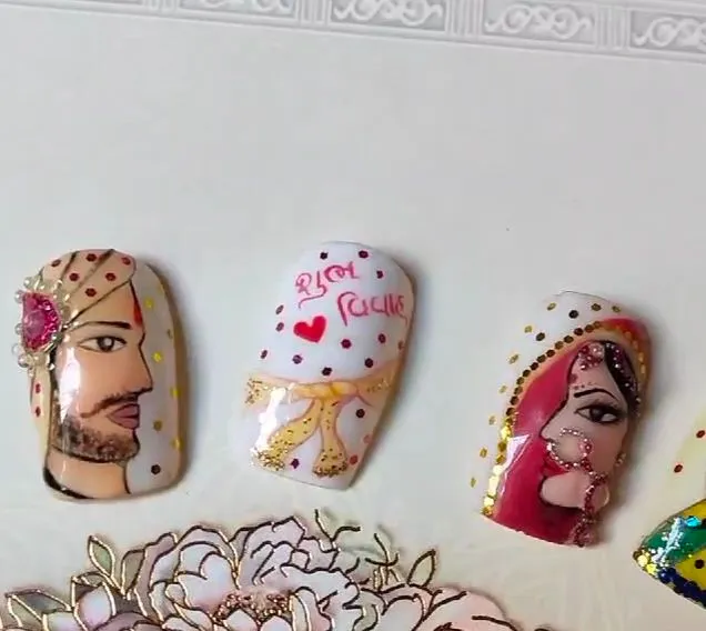 bridal nails designs Ankara print patterns