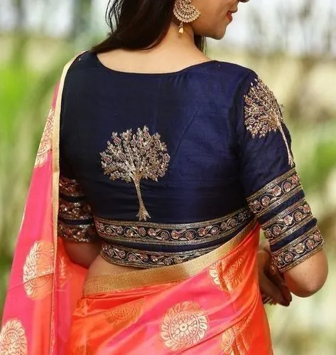 contemporary Kerala saree blouses