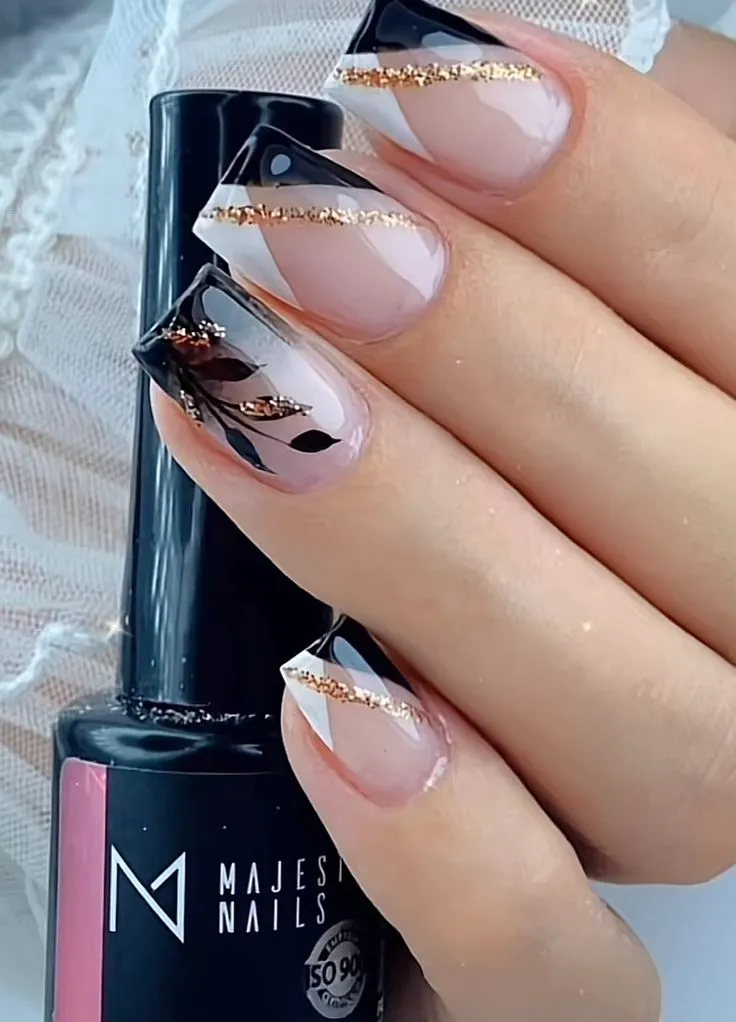 cute glitter nail art