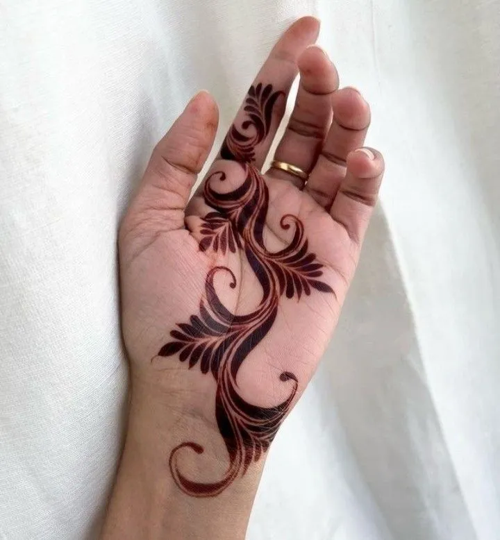 easy modern back hand mehndi design front hand